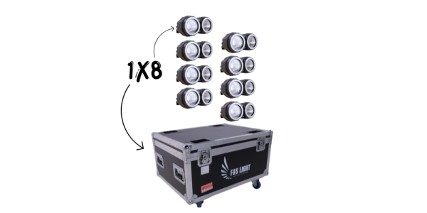 8 In 1 Flight Case 2 eyes with led