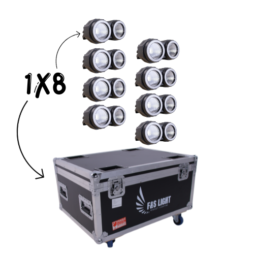8 In 1 Flight Case 2 eyes with led