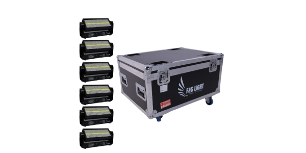 Flight case 6 em 1 – LED Moving Head Strobe