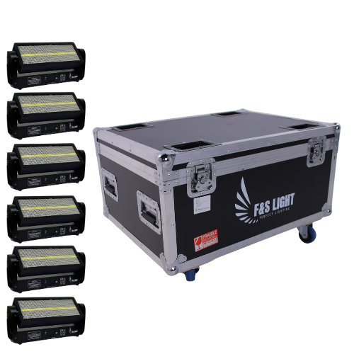 Flight case 6 em 1 – LED Moving Head Strobe