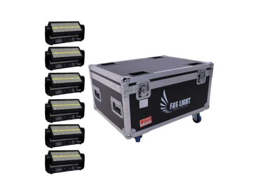 Flight case 6 em 1 – LED Moving Head Strobe