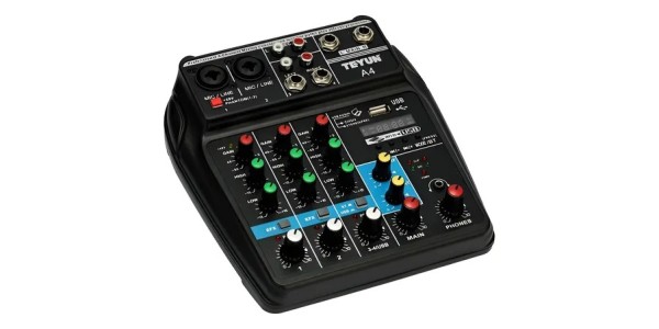 Mesa de Mistura Teyun A4 com Bluetooth, USB e Efeitos