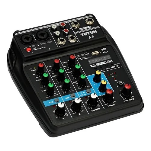 Mesa de Mistura Teyun A4 com Bluetooth, USB e Efeitos