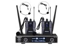 Sistema de Microfone Sem Fios FreeBoss FB-U35H2 com 2 Bodypacks