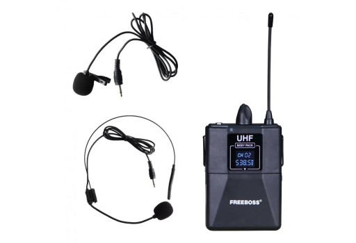 Sistema de Microfone Sem Fios FreeBoss FB-U35H2 com 2 Bodypacks