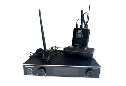 Sistema de Microfone Sem Fios FreeBoss FB-U35H2 com 2 Bodypacks