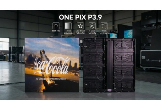 Painel LED P3.9 Outdoor 1x1m – Alta Luminosidade e Manutenção Frontal