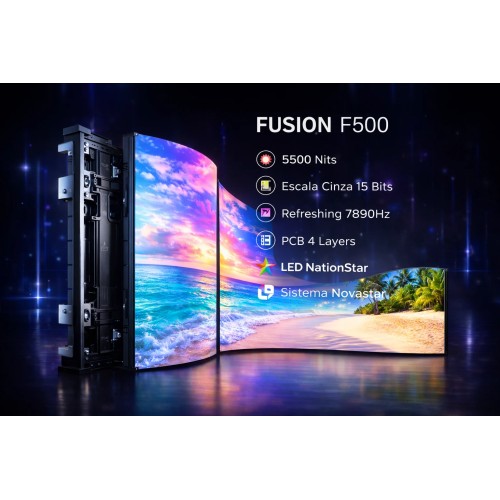 Video Led Outdoor P3.9, 500x500mm flexível