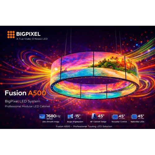 Video Led Outdoor P3.9, 500x500mm angulo 45º