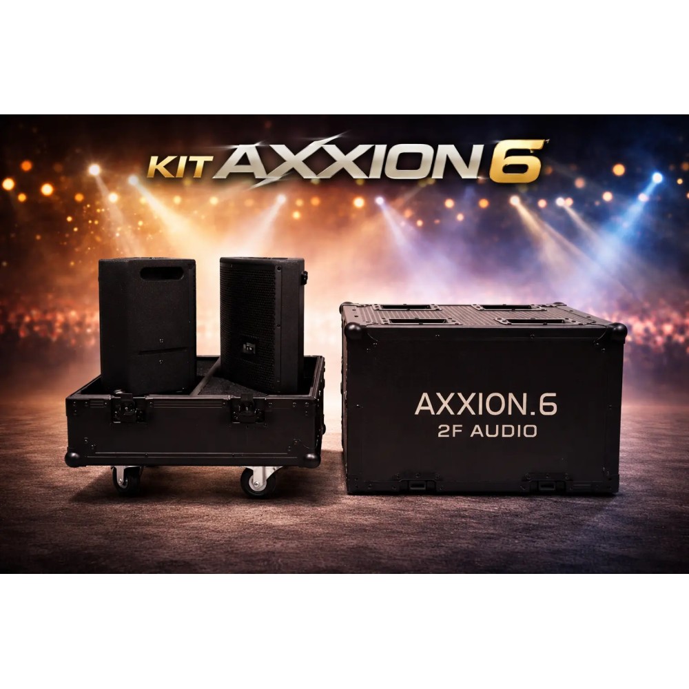 2 MONITORES SOM 2F AUDIO MODLO KIT AXXION 6
