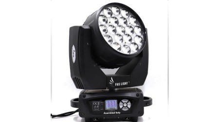 Wash + Zoom Led moving head 19x15 W Special Version