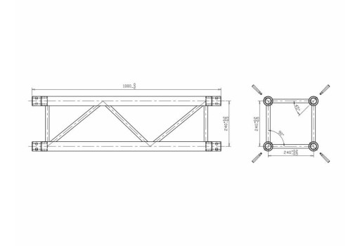 truss de alumínio quadrada