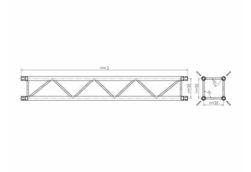 truss de alumínio quadrada