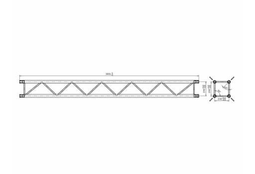 truss de alumínio quadrada
