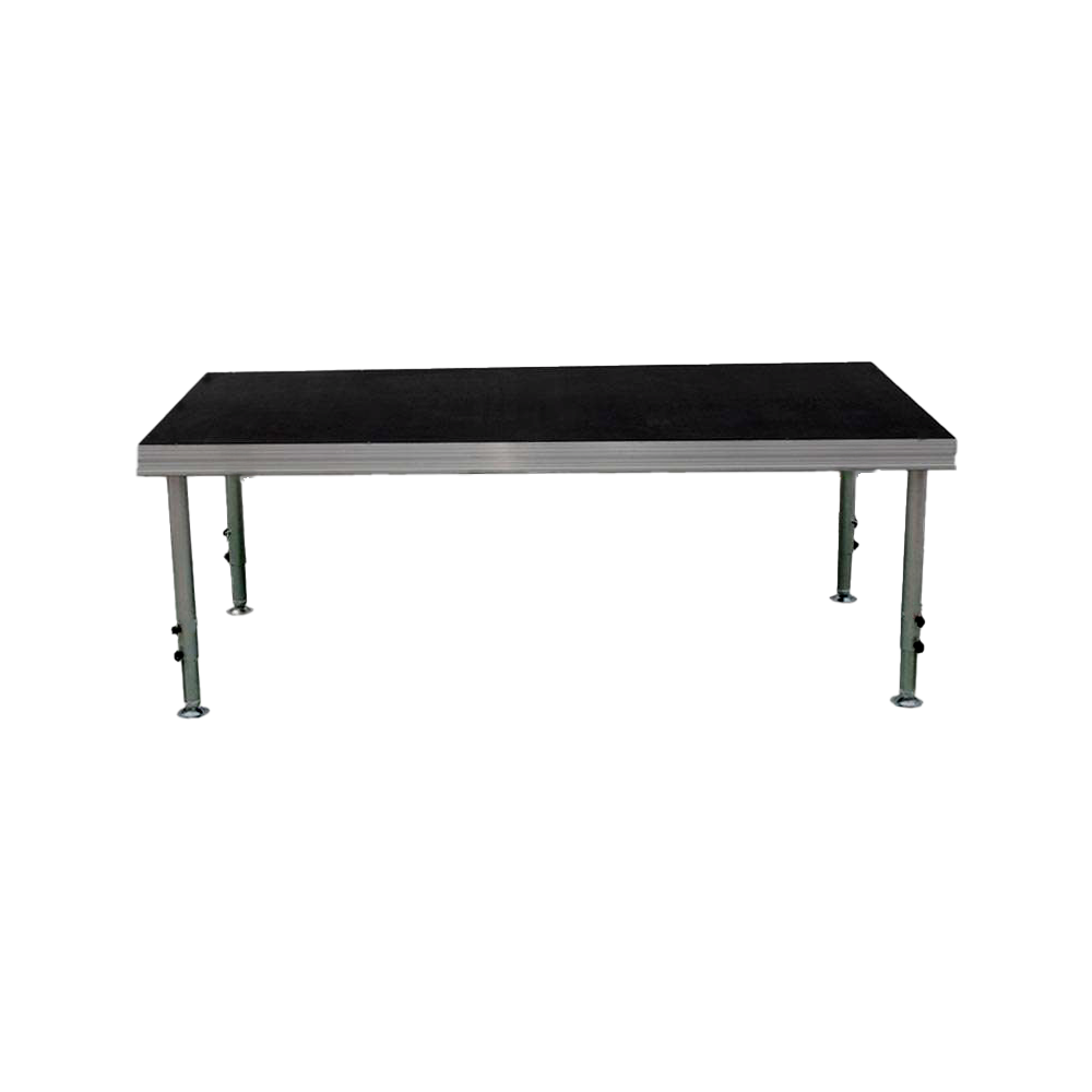 Estrado retangular 2x1 com 4 pés reguláveis de 60 a 100cm