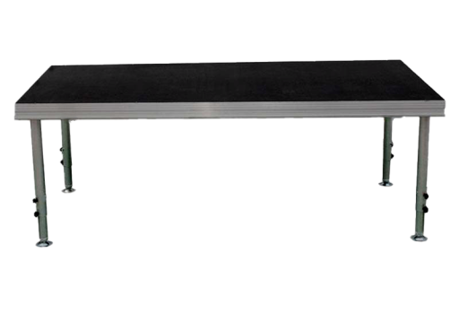 Estrado retangular 2x1 com 4 pés reguláveis de 60 a 100cm