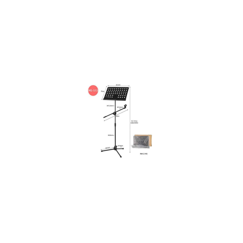 Estante / suporte de folha e microfone 2,1 kg ref. MS-513