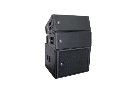 Sistema de som 2F modelo NODIS - Dual 10" active line array - topos